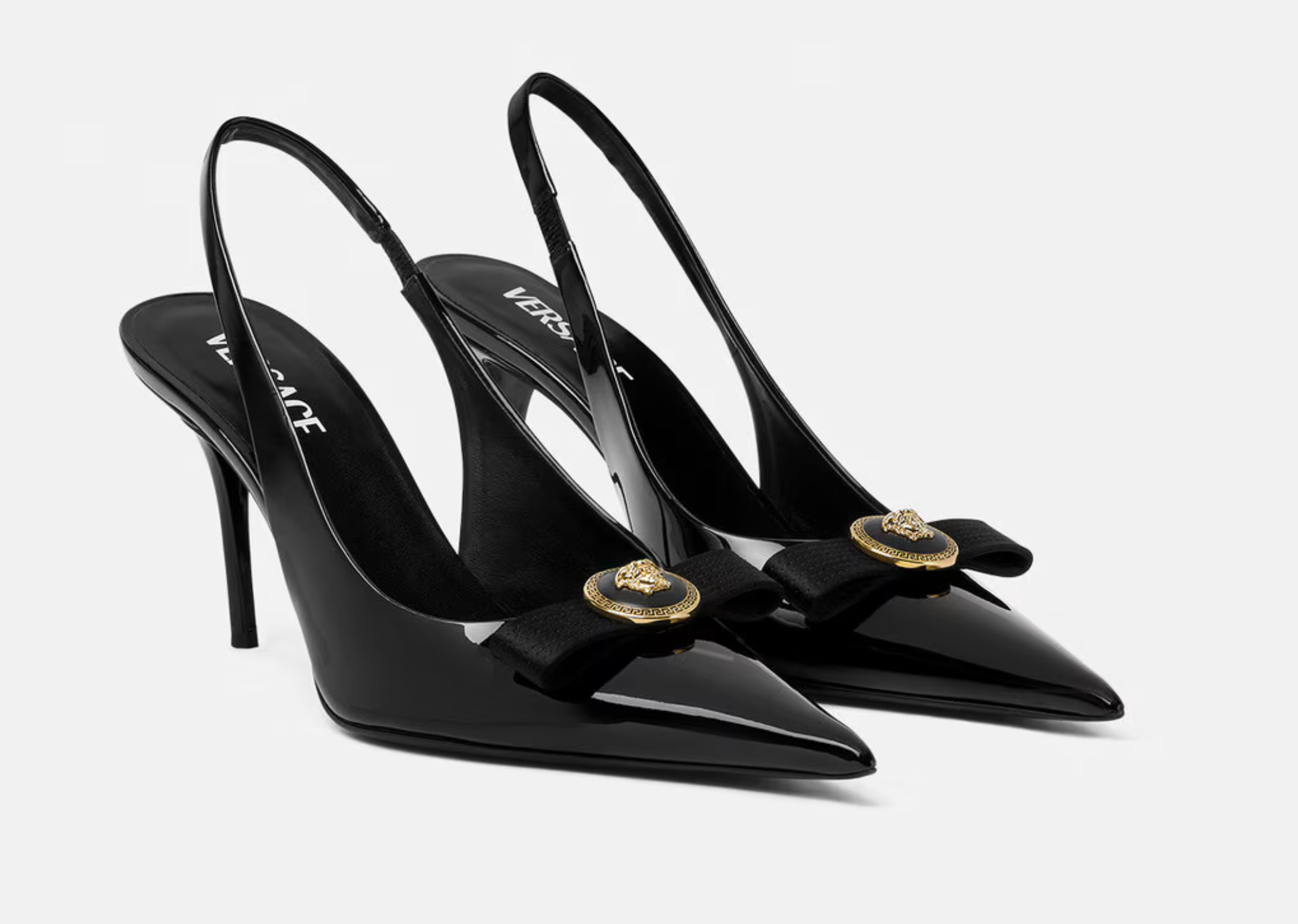 VERSACE Sling Black Patent