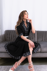 592ML Silk Logo Dress