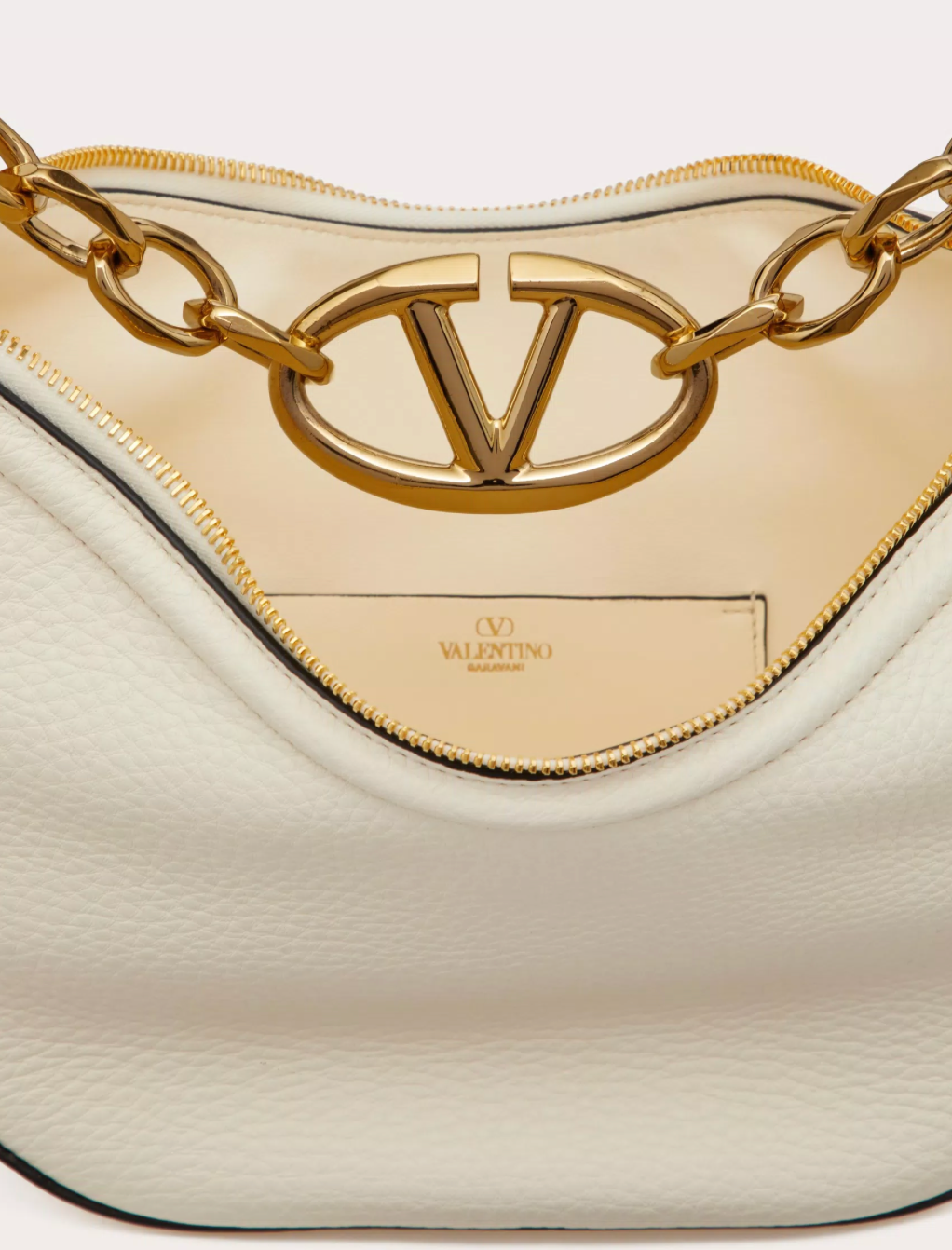 VALENTINO GARAVANI - Small Hobo Ivory