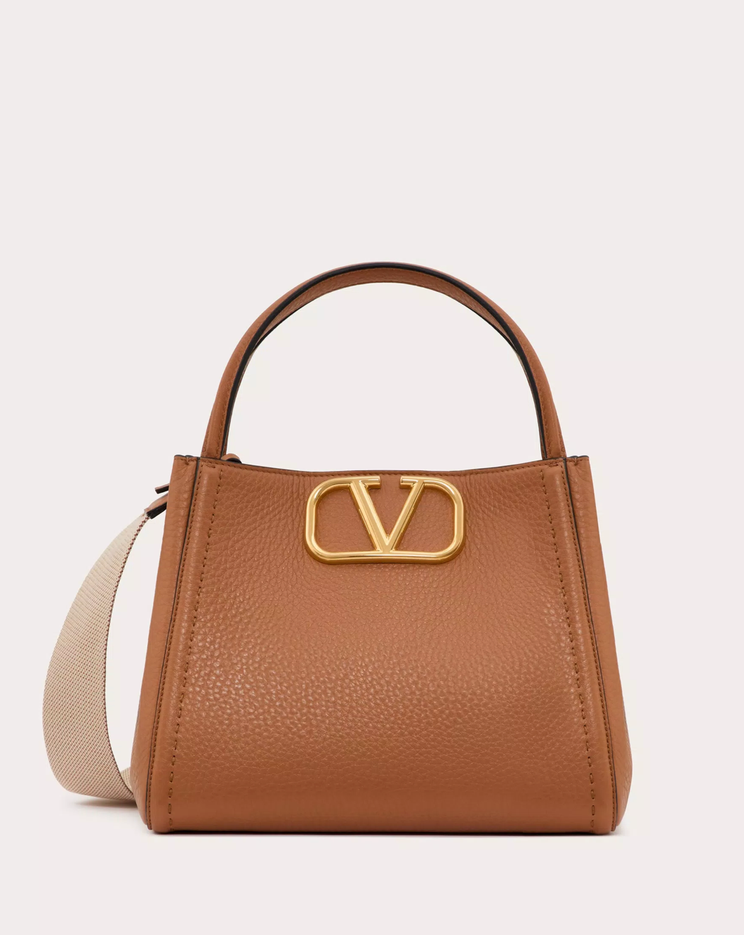 VALENTINO GARAVANI ALLTIME MEDIUM HANDBAG IN GRAINY CALFSKIN