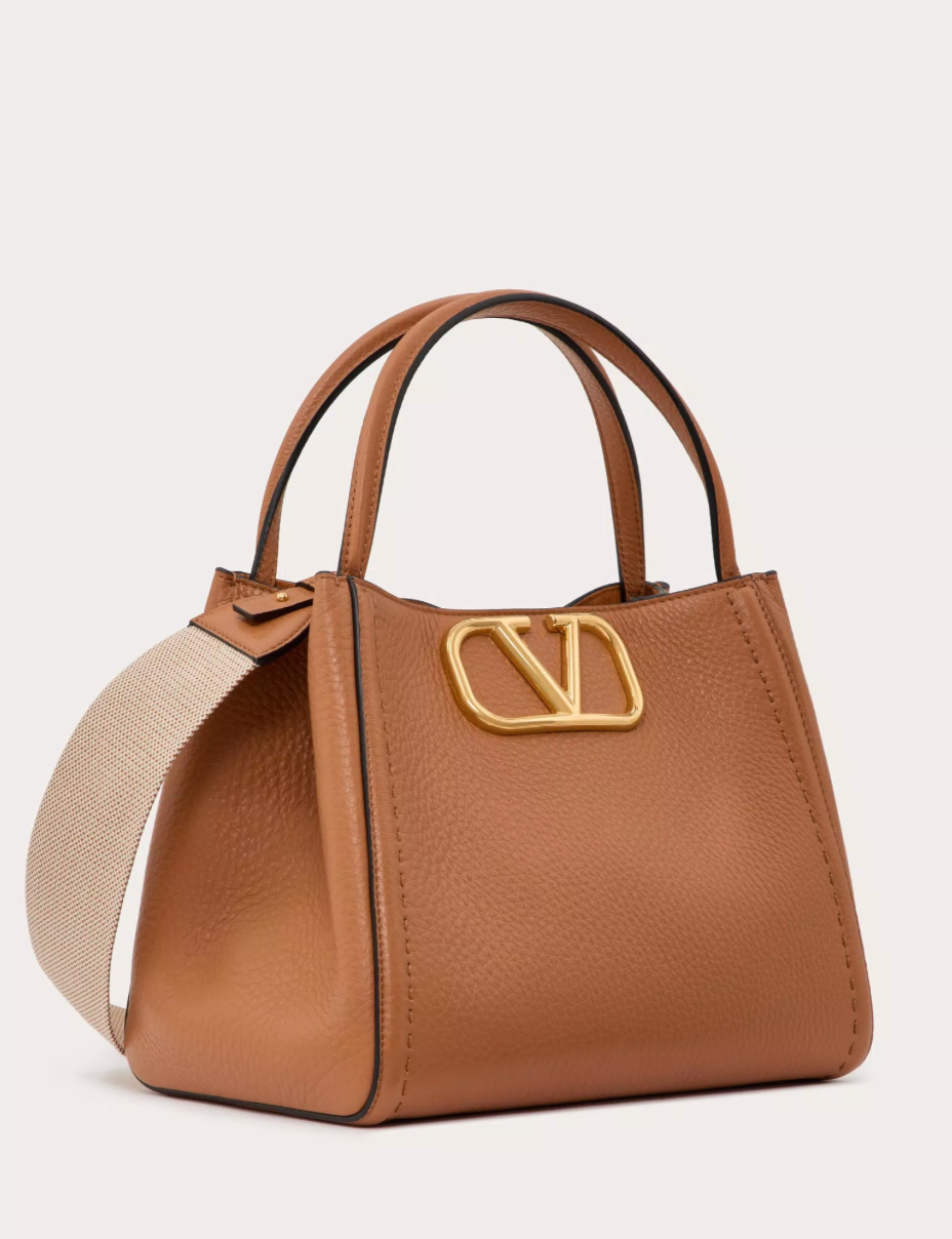 VALENTINO GARAVANI ALLTIME MEDIUM HANDBAG IN GRAINY CALFSKIN