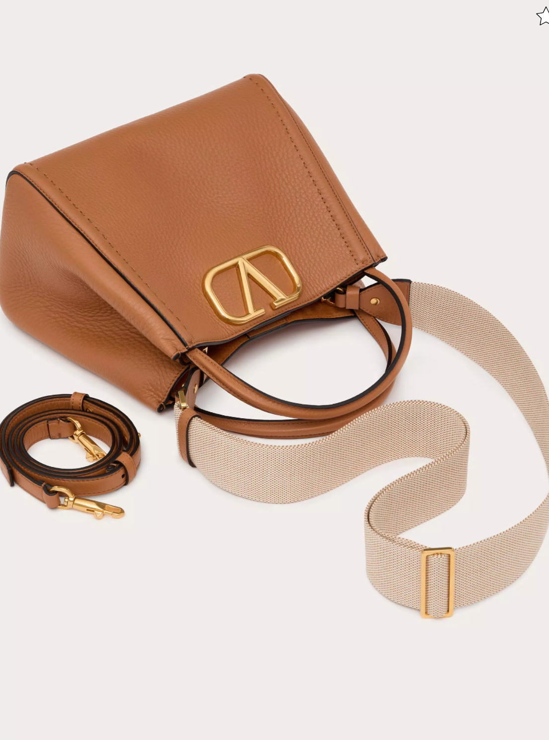 VALENTINO GARAVANI ALLTIME MEDIUM HANDBAG IN GRAINY CALFSKIN