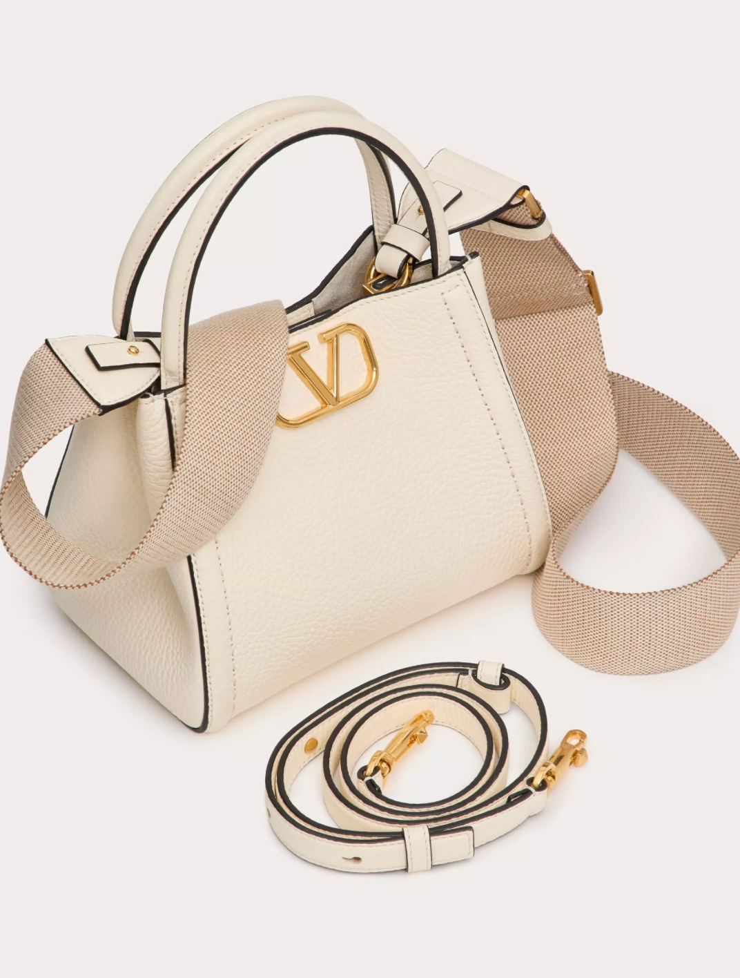 VALENTINO GARAVANI ALLTIME SMALL HANDBAG IN GRAINY CALFSKIN