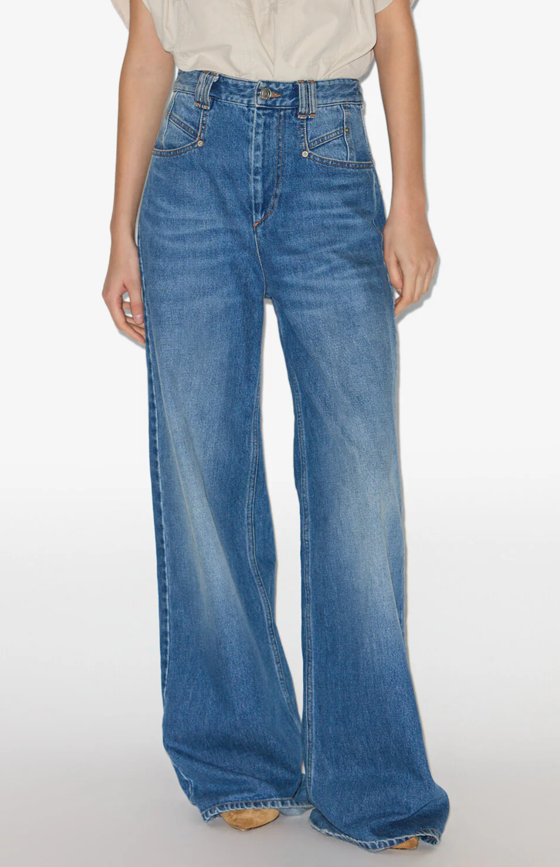 ISABELLE MARANT - LEMONY PANTS - high-rise loose fit denim jeans - Size 44