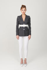 Pinstripe 3 Button Jacket - My Graphiti