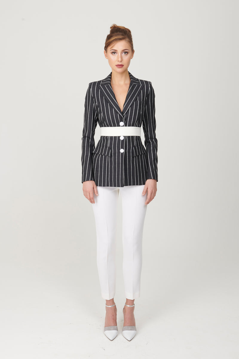 Pinstripe 3 Button Jacket - My Graphiti
