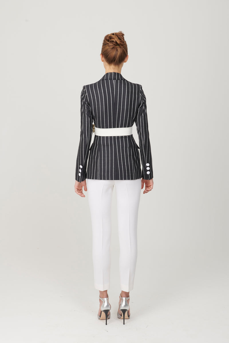 Pinstripe 3 Button Jacket - My Graphiti